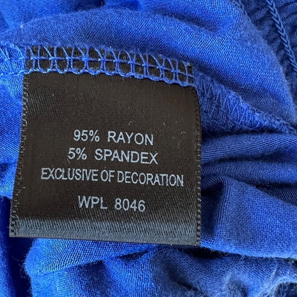 Inc International Concepts Royal Blue Blouson Peasant Top Size Small - Picture 5 of 11